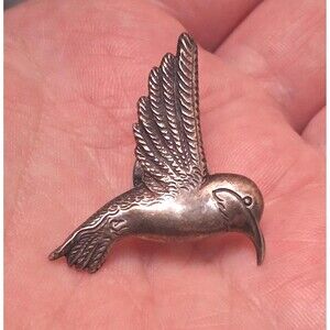 Vintage Sterling Hummingbird Brooch Pin Hallmarked H & H